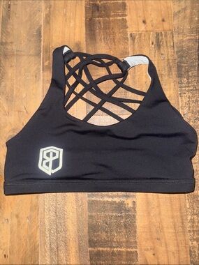 Born Primitive Black Strappy Sports Bra with Logo